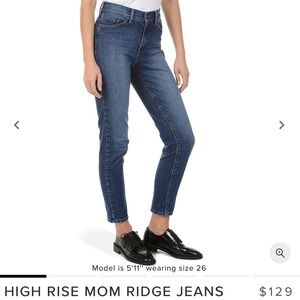 MOTT & BOW High Rise Mom Ridge Jeans 29X28